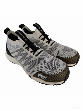 Timberland PRO Radius Knit 9.5 Black White Comp Safety Toe Work Sneaker NEW Box